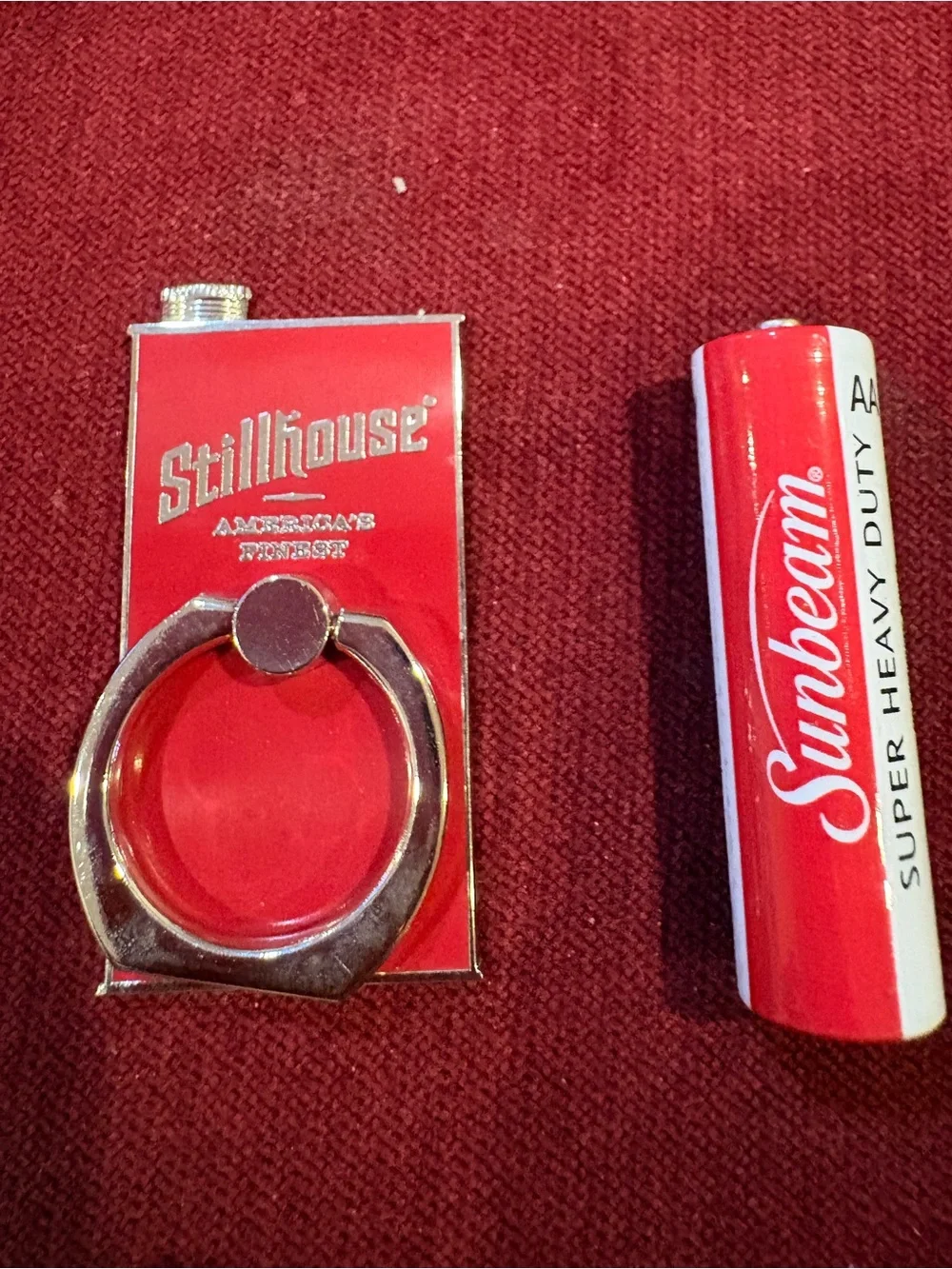 Unique cell phone metal ring holder with a velvet bag from Stillhouse